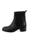 Mayla Black Women's Zippered Heeled Leather Boots - 3
