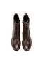 Women's Brown Heeled Leather Boots - 7