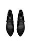 Women's Black Mary Jane Leather Ballerinas - 5