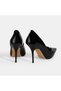 Women's Black Stone Buckle Detailed Patent Leather Heeled Evening Shoes - 8