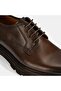Men's Brown Lace-Up Casual Leather Shoes - 6