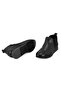 Kayley Black Women's Desacomfort Elastic Leather Chelsea Boots - 6
