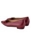 Women's Burgundy Leather Ballerinas - 7