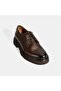 Men's Brown Lace-Up Casual Leather Shoes - 5