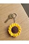 Hand Knitted Amigurumi Sunflower Keychain – Gift and Bag Decoration Accessory |   Handmade - 3