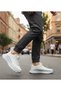 Mc Jamper 2250 White Patent Leather Crocodile Memory Foam Sole Lace Adjustable Sports Shoes - 2