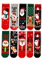 3 Pairs of Christmas Themed Mixed Color Socks