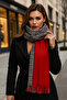 New Year's Gift Winter Trend Red Plaid Pattern Scarf - Designed for Elegance Sal1212 - 5