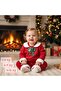 Baby Girl Christmas Red Green Sequin Fleece 2-Piece Set 9-12 Months - 2