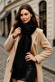 Tasseled Boucle Scarf Shawl 45X200 cm 1285 Black