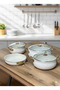 7 Piece Gold Iron Handle White Granite Pot Set (Gift Product) - 5