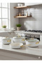 7 Piece Gold Iron Handle White Granite Pot Set (Gift Product) - 4