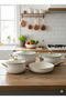 7 Piece Gold Iron Handle White Granite Pot Set (Gift Product) - 2