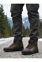 Men's Brown Lace-Up Zippered Fur Lined Water Cold Resistant Outdoor Trekking Casual Boots - 2
