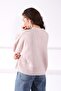 A.Pink Off-Shoulder Wool Women's Knitwear Cardigan - 6