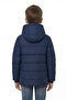 Navy Blue Boy's Coat - Water and Windproof, Thick Fleece Hooded - 6
