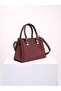 Viso Women's 3 Compartment Women's Shoulder & Hand Bag Burgundy - 2