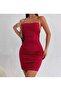 BACK GRIP DEEP V CUT COPRAZ TIE FROSTED DRESS FROM THE SIDES AND BACK MEDIUM - 3