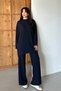 Women's Knitwear Look Striped Crew Neck Hijab Tunic Set 3138 - 5