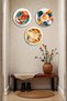 3 Piece Embossed Aesthetic Floral Mdf Painting Set, Living Room, Hallway, Office, Home Wall Painting Decor - 6