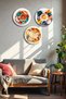 3 Piece Embossed Aesthetic Floral Mdf Painting Set, Living Room, Hallway, Office, Home Wall Painting Decor