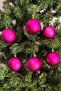 6 cm 6-Piece Fuchsia Cute Ball Christmas Tree Ornament - 5