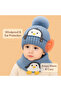 2 Piece Cartoon Penguin Knitted Winter Hat and Scarf for Babies and Toddlers 0-4 Years - 5