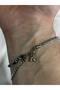 Steel Unisex Auger K Letter Bracelet