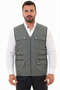 Men's Gray Smoked Summer Fabric Hunting Vest with Multiple Pockets