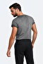 Crew Neck Short Sleeve Men's T-Shirt - Gray - 4