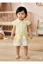 Baby Girl Patterned Shirt and Shorts Set (9-12-18 Months)