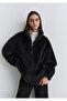 Anthracite Plush Jacket Oversize / Wide Cut 1110597 -84671