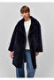 Navy Blue Faux Fur Loose Fit / Loose Comfortable Fit 1110585 -86415 - 2