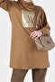 نمط مبطن مفصل منقوشة طوق تونك 42289 - 4