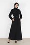 BIRDED HOODED ZIPPER DETAILED TOP 10481