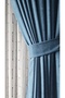 Diamond Double Wing Indigo Velvet Textured Frequent Pleated Plain Island Background Curtain Simple100 X 250