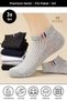 Original Unisex 3 Pairs Premium Sport Special Collection Cotton 4-Season Flexible Comfort Model Sweat-Absorbent Breathable Skin-Friendly Daily Sports Shoes Sneaker Ankle-Length Short Booties Socks - 3 Pairs Gray