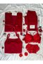 Women's Velvet Robe Pajama Set with Red Lingerie