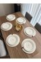 Set of 6 White Color Supla American Service 32cm Diameter Wicker Mesh under Plate - 4