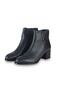 Women's Navy Blue Genuine Leather Ankle Buckle Boots 717 - 5