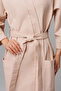 Piqué Woven Milky Coffee Bathrobe – Export Surplus, One Size - 5