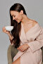 Piqué Woven Milky Coffee Bathrobe – Export Surplus, One Size - 6