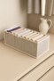 Accordion Organizer M- Gray White Striped Drawer Organizer |