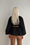 MANDARIN COLLAR MELTON PONCHO WITH BELT DETAIL - 4