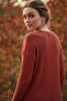 Tile Cotton Corduroy Women's Blouse Pants Two-Piece Set - 7