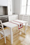 Christmas Themed Polar Bear Patterned Red Detailed Runner White 45X140 - 2