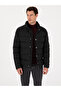 Black Wide Hooded Jacket Hooded Coat 50319254-Vr046