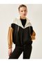 Hooded Satin Look Blouse with Kangaroo Pocket - 2
