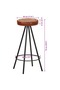 Bar Stools 4 pcs Solid Reclaimed Wood - 7