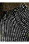 Women's Italian Black and White Striped Elastic Waist Chef Pants - 2